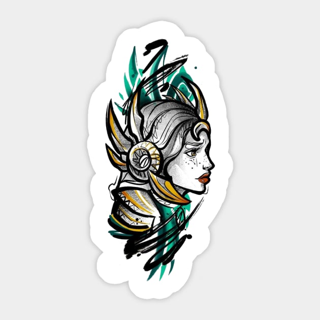 leona Sticker by i want money